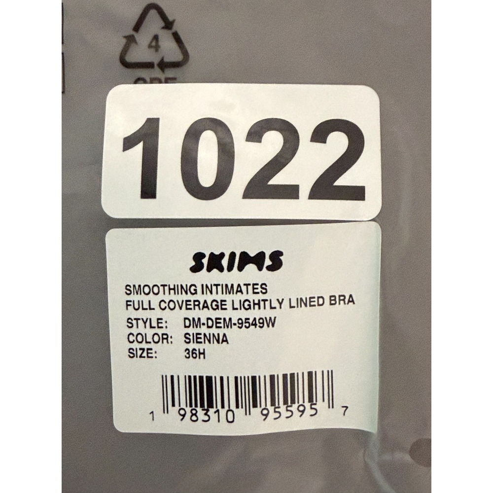 SKIMS Smoothing Full Coverage Bra Sienna 36H NWT - Picture 11 of 11